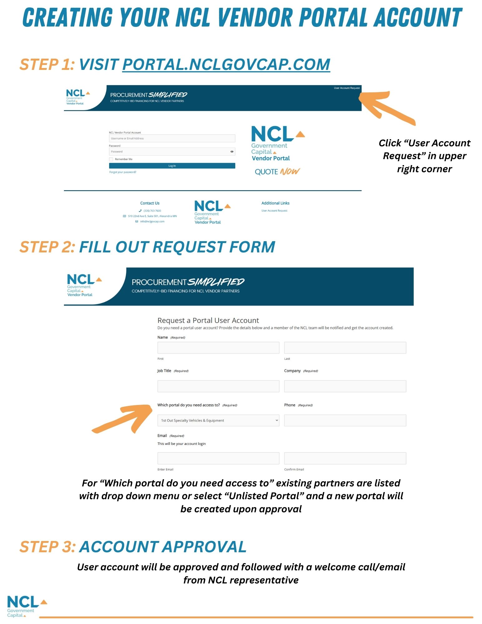 Portal Account Creation