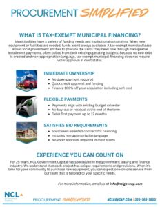 tax-exempt municipal financing from NCL Government Capital