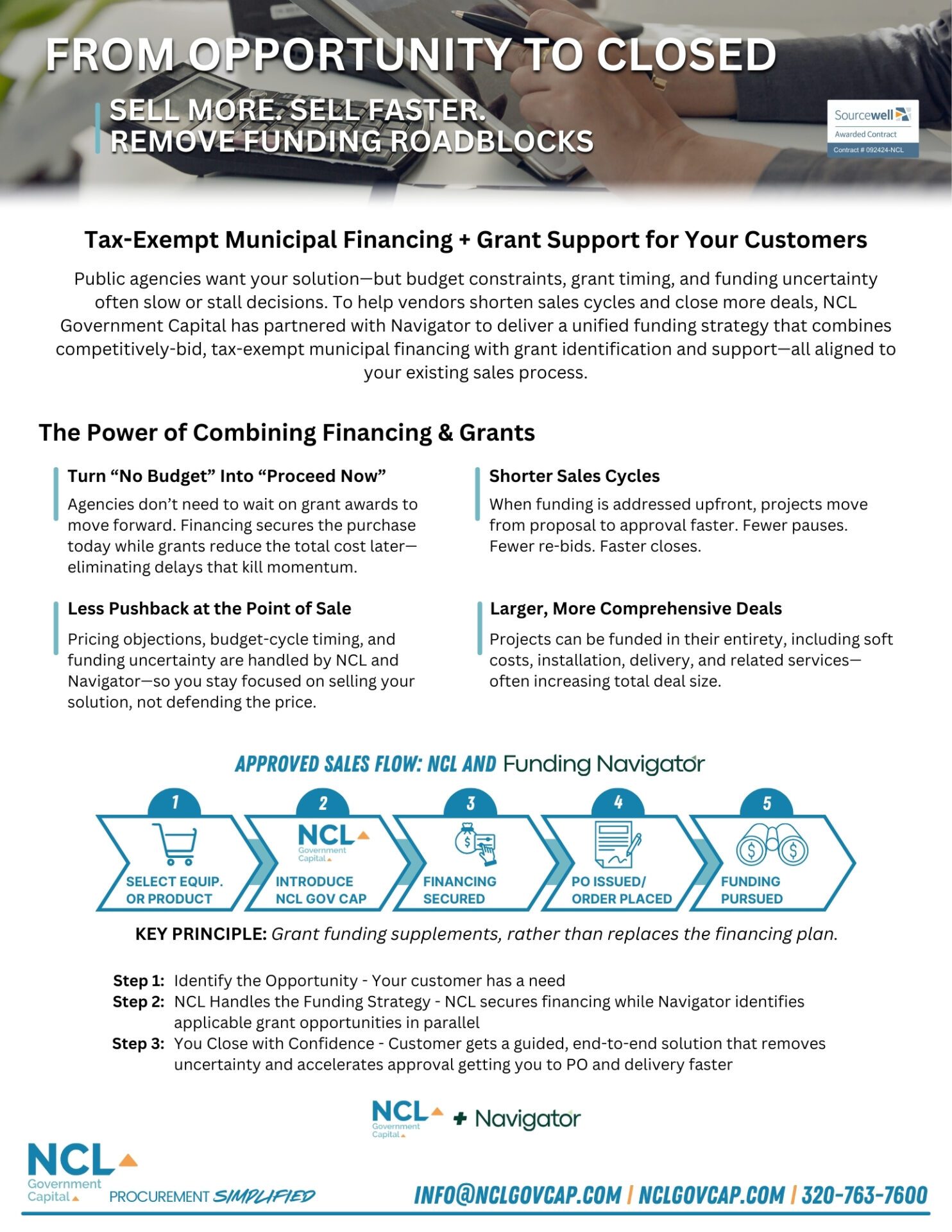 NCL has partnered with Navigator to provide financing solutions paired with grant funding